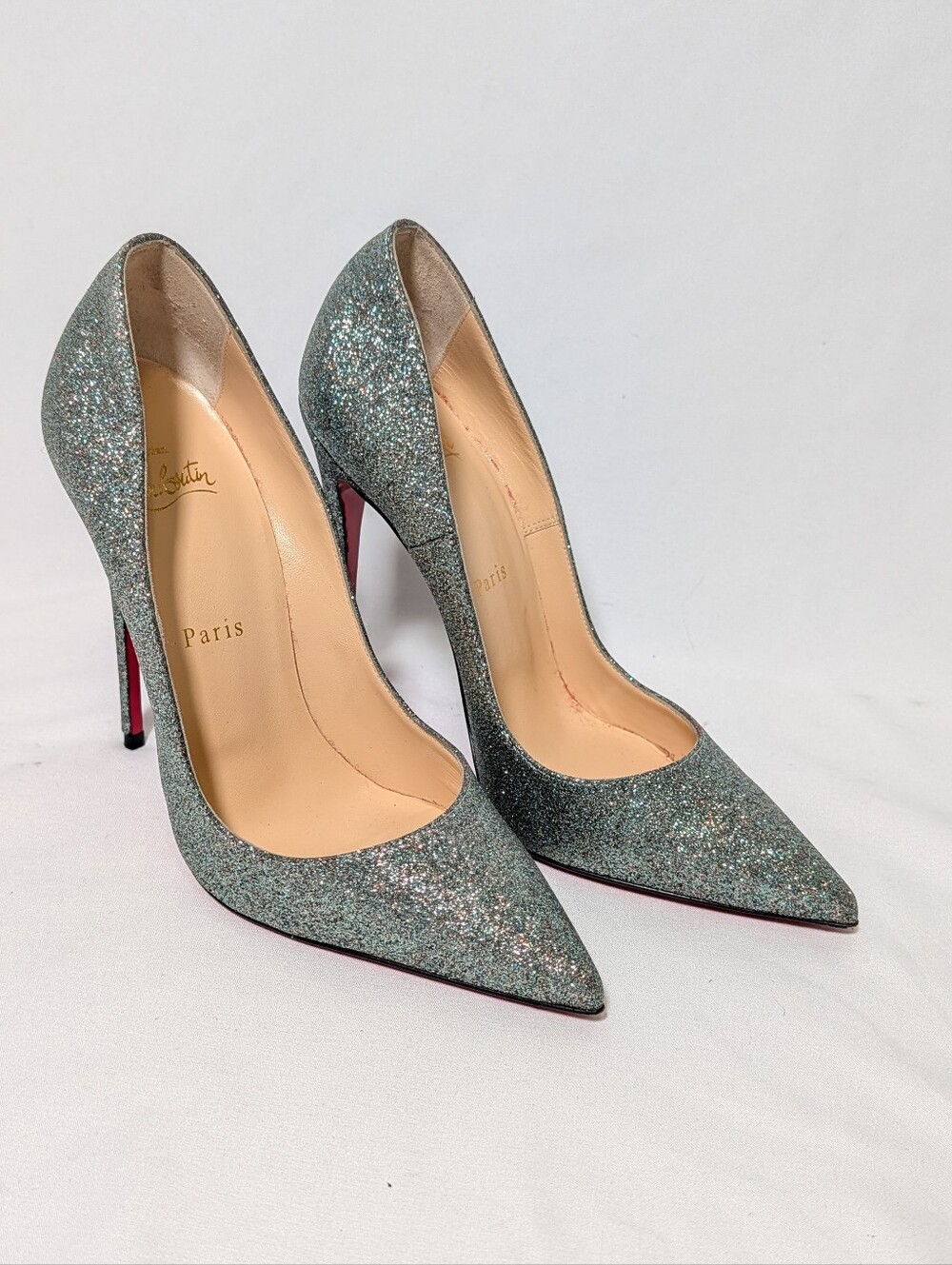 Christian Louboutin So Kate 120 Glitter Mini Pumps Size 38 - Picture 8 of 14